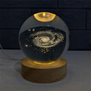 AstroLed - Luminária Elegante 3D com Suporte de Madeira