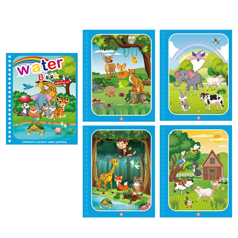 NEW Kids Magic Water Drawing Books Coloring Books Painting Toys for Kids Birthday Christmas New Year Gift for Boys and Girls